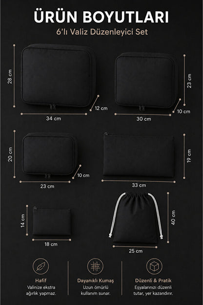 Stepora™ Bavul İçi Düzenleyici Set