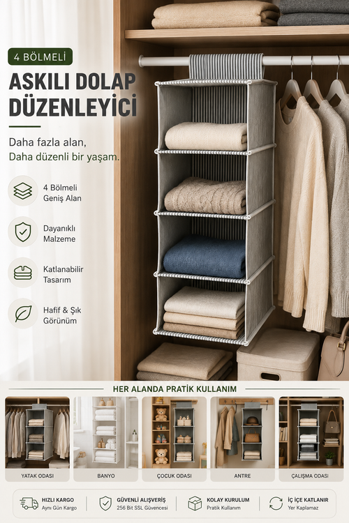 Nano Teknoloji Kumaş Dolap Düzenleyici
